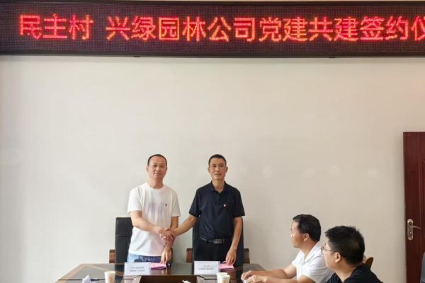 党建共建聚合力 精准帮扶促振兴 ——民主村党支部与兴绿园林公司党支部党建共建纪实